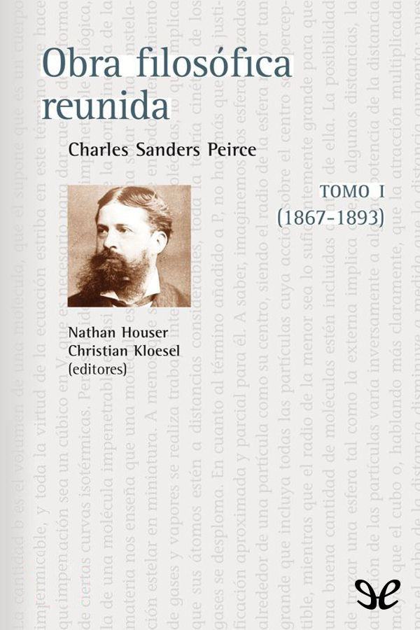 Obra filosófica reunida. Tomo I (1867-1893)