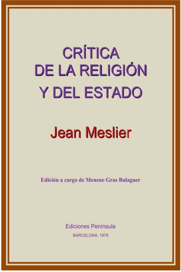 Crítica de la religión y del Estado