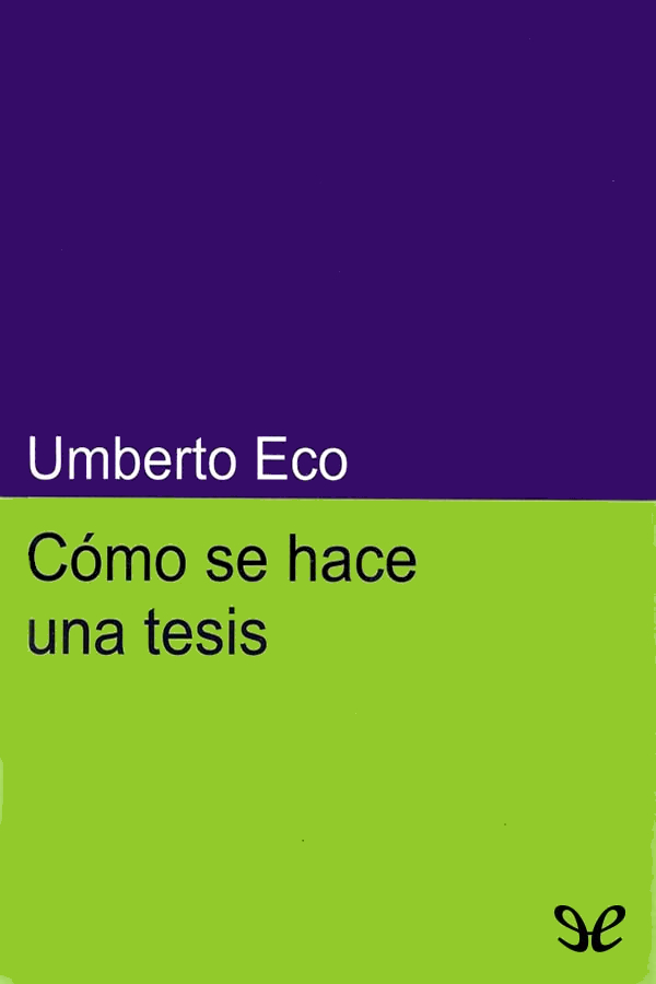 Cómo se hace una tesis