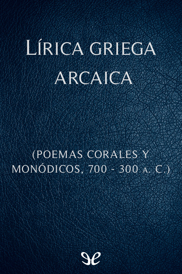 Lírica griega arcaica